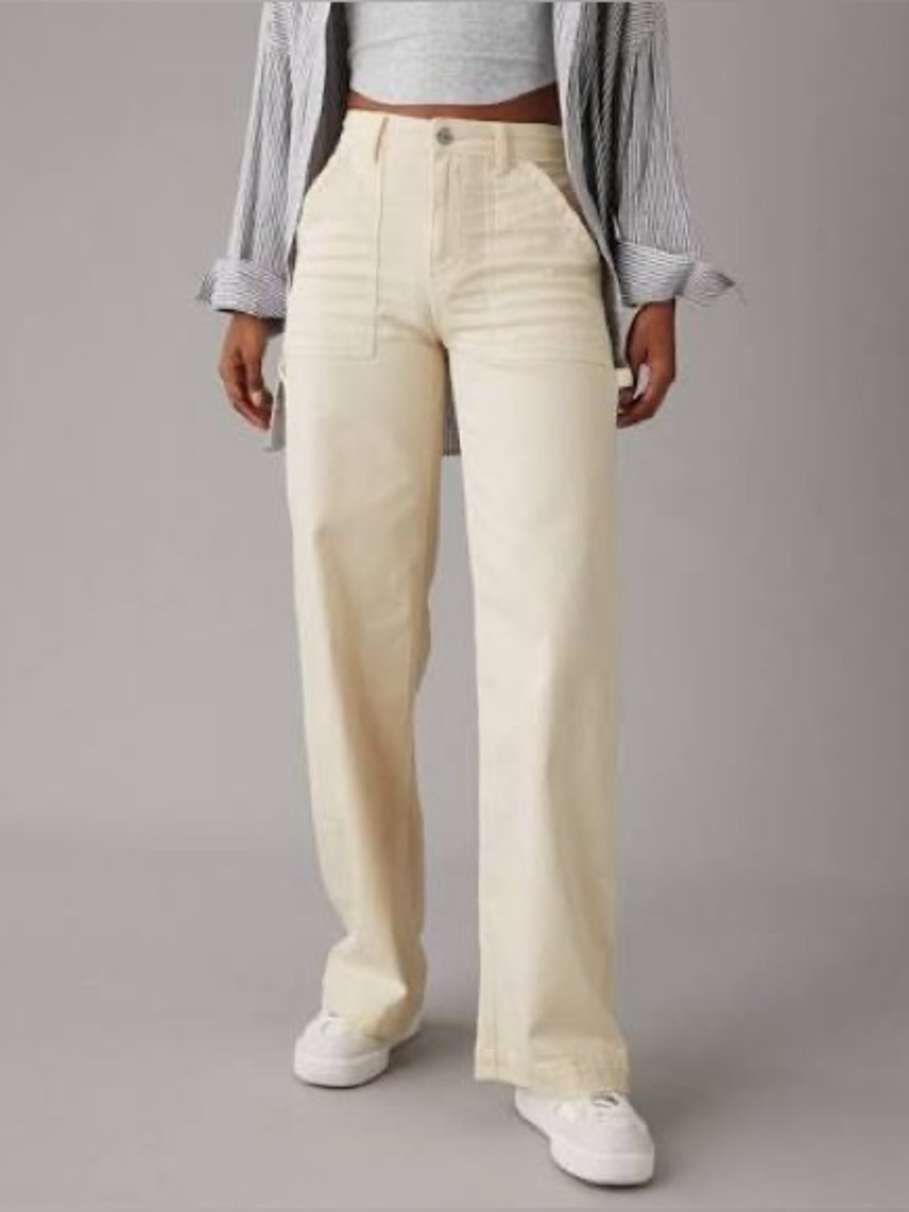 AE Dreamy Drape Woven Super High-Waisted Baggy Wide-Leg Pant